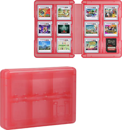 kwmobile game card case geschikt voor Nintendo 3DS games - Voor max. 22 games - Beschermt tegen vuil en stof - In oudroze