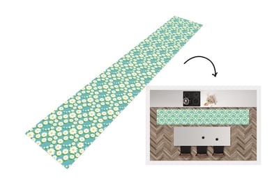 Keukenloper - Loper keuken - Bloemen - Patroon - Madelief - 300x50 cm - Keukenloper vinyl