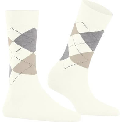 Burlington Covent Garden gedessineerd katoen sokken dames wit - maat 36-41