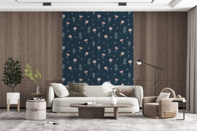 Behang - Fotobehang Bloem - Insecten - Patronen - Breedte 165 cm x hoogte 220 cm