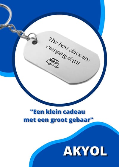 Akyol - Camperen sleutelhanger - Camper speelgoed - Kamperen - Vakantie - Camping - Zomervakantie - Sleutelhanger