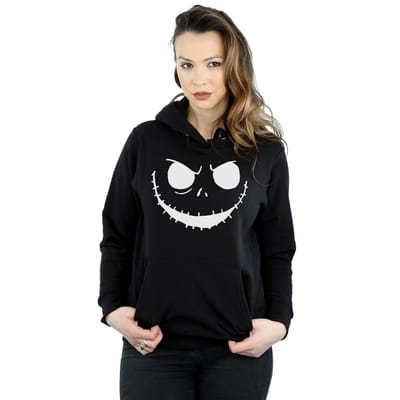 Disney Dames/Dames Nightmare Before Christmas Jack's Face Bold Hoodie (Zwart)