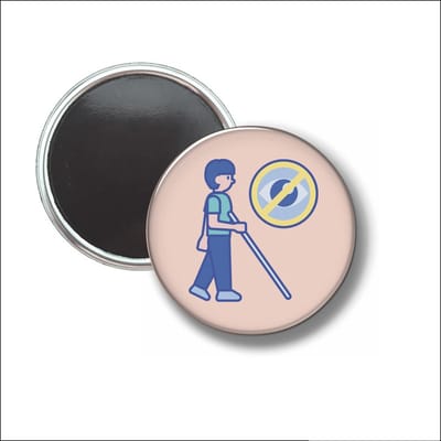 Button Met Magneet 58 MM - Slechtziend - NIET VOOR KLEDING