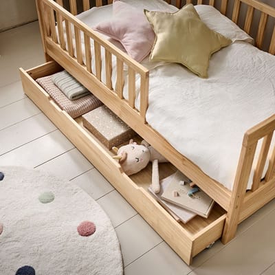 Petite Amélie ONDERSCHUIFLADE VOOR PEUTERBED «PLUME» | 140X70 | NATUREL
