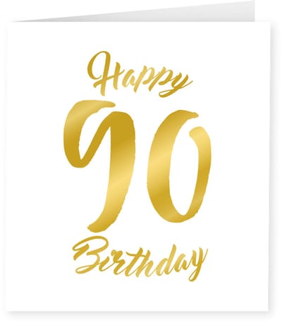 Gold white cards - 90 years