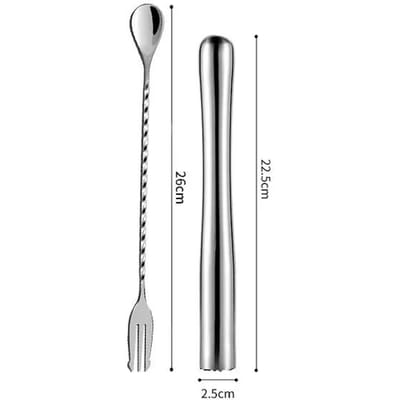 8 inch 11 inch Stalen Cocktail Drank Muddler en Menglepel IJscrushers Cocktail Muddler Dranken Thuisgebruik Barbenodigdheden