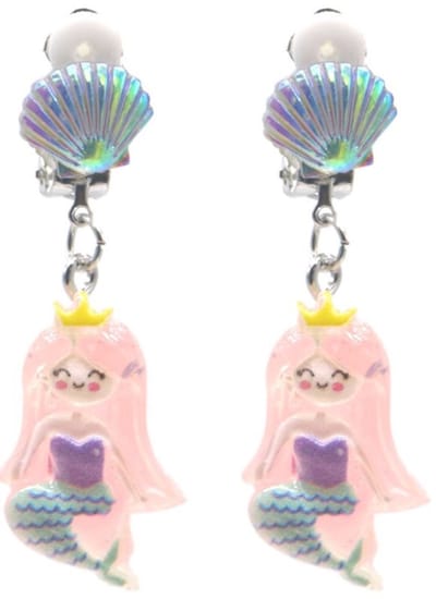 Oorbellen Zeemeermin - Clip on - Geen gaatjes nodig - 4 Centimeter - Cadeautip - Damesdingetjes