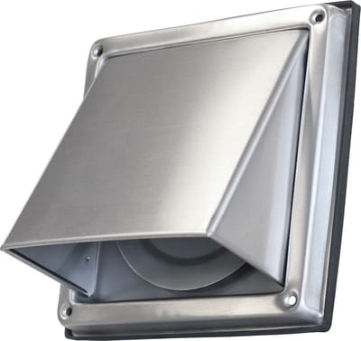 Overdrukrooster met Gevelkap Ø100 mm | RVS | AIRACE