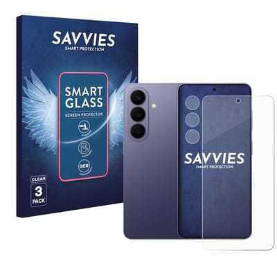 3 Stuks Savvies Screenprotector - geschikt voor Samsung Galaxy S26 (Voor+Camera) - beschermfolie glas transparant