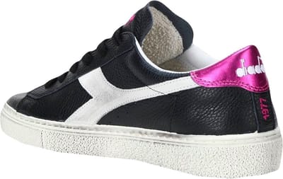 Diadora - Montecarlo H Pieno Fiore Wax W - Mt 42 - lederen veter sneakers - zwart/paars