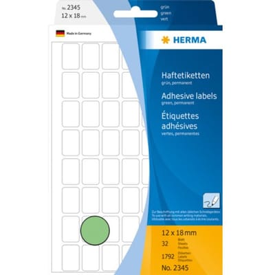 Huismerk Herma 2345 Universele Etiket 12x18mm Groen - 1792 etiketten