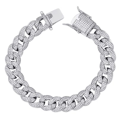 Juwelier Zwartevalk - Zilveren (gerhodineerd) Cuban Link Armband - 23.323/20cm