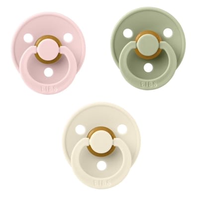 Bibs fopspeen 0-6 maand set 3 stuks Blossom,Sage en White maat 1