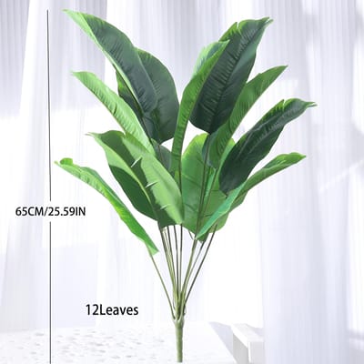 1 stuks Grote Tropische Palmboom Kunstplanten Nep Bananenplanten Bladeren Echte Aanraking Plastic Monstera Voor Huis Tuin Feest Decor