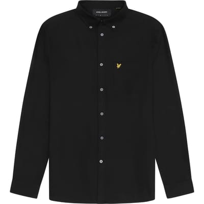 Lyle & Scott Shirt Plain Oxford Black - Maat XXL - Heren - Overhemden Casual