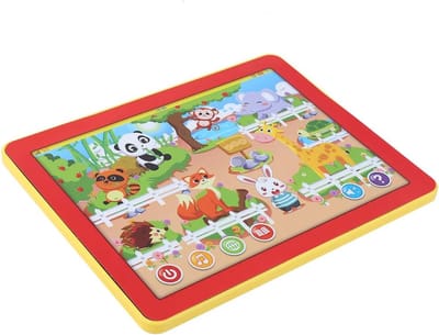 Kindertablet - Leermachine Educatief - Vroegonderwijs Spelen - Interactief Aanraakscherm - 25 x 23 x 2 cm - Kleurrijk