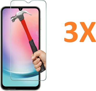 Screenprotector Glas - Tempered Glass Screen Protector Geschikt voor: Samsung Galaxy A14 4G & 5G - 3x