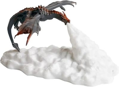 DrPhone BlazeDragon - 3D Draken Vuur Nachtlamp – Nachtlamp – Kinderlamp – Oplaadbare Nachtlamp – Drakenlamp – Rood/Blauw