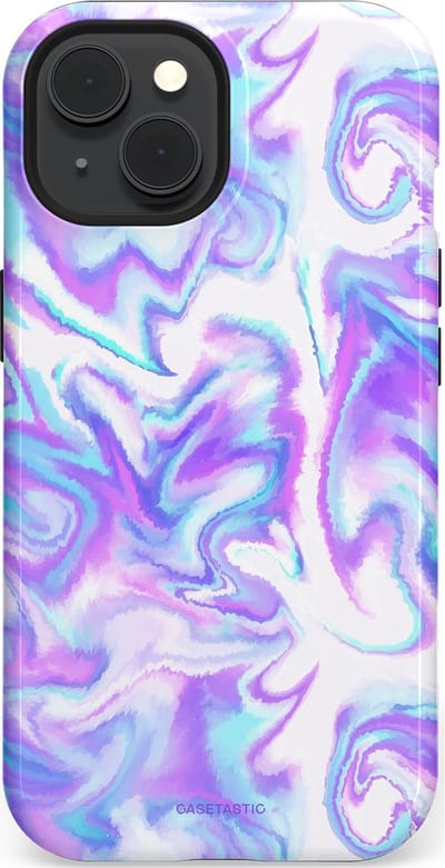 Casetastic Hoesje Geschikt voor Apple iPhone 15 Magsafe - Stijlvolle Beschermende Duo-layer Case - Tie Dye magie