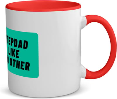Akyol - stepdad like no other koffiemok - theemok - rood - Vader - geweldige papa - niemand anders - verjaardag - cadeau - kado - bedankje - geschenk - 350 ML inhoud