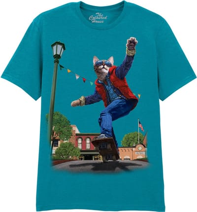 Back To The Future Cat To The Future The Coloured House T-shirt M