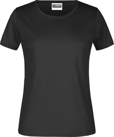 James And Nicholson Dames/dames Ronde Hals Basic T-Shirt (Zwart)