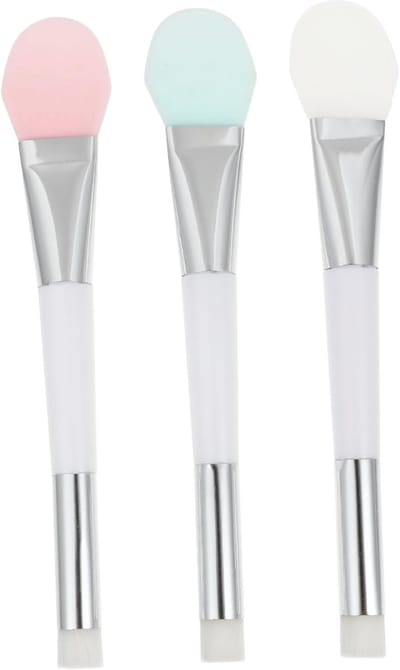 3-delige Gezichtsmaskerborstel Met Dubbele Applicator Van Siliconen Draagbaar Huidverzorgings- En Schoonheidstools Eenvoudig Aan Te Brengen