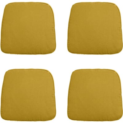 Madison - Zitkussen Wicker Panama mustard - Ca. 48x48 cm - Set van 4