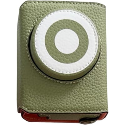 Étui d'appareil photo compatible Fujifilm X Housse de protection semi-cuir avec bandoulière réglable Interface trépied vert