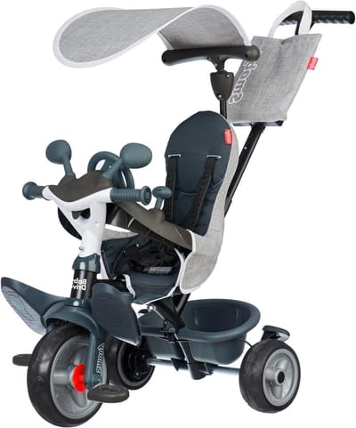 Driewieler Baby - Loopfiets Kinderen - Buiten Spelen - 3-in-1 Groei Model - Vanaf 10 Maanden - Grijs