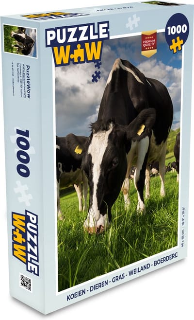 Puzzel Koeien - Dieren - Gras - Weiland - Boerderij - Legpuzzel - Puzzel 1000 stukjes volwassenen