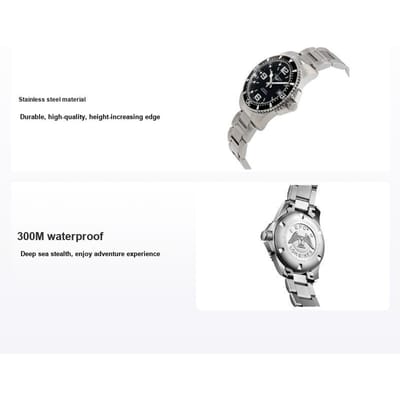 Montre Longines Concas Série Plongée Mouvement Mécanique Automatique Affichage de la Date 41 mm Cadran Noir Boîtier en Acier Inoxydable Montres Homme Argent L3.742.4.56.6 Regular Watch Box,Black Dial