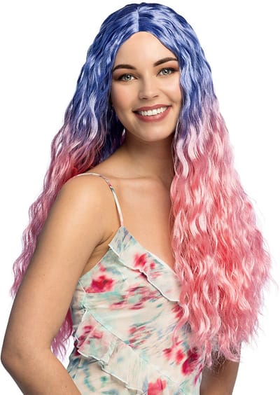 Boland - Pruik Mirage Pastel,Roze,Paars - Krullen - Lang - Vrouwen - Fee - Pastel - Fantasy - Prinses - Cosplay - Carnaval - Themafeest