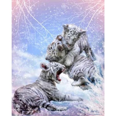 5D DIY diamant schilderij  Tiger Series  diamant borduurwerk kruissteek woondecoratie 20X30CM gray