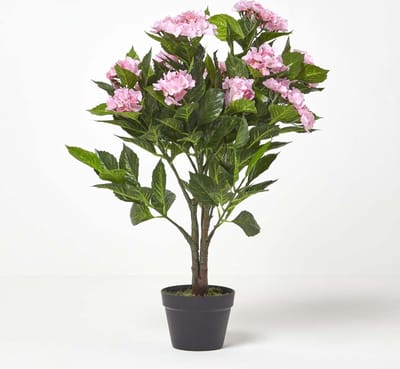 Homescapes kunstplant roze 'hortensia' in pot, 85 cm