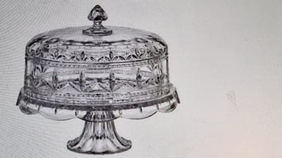 kristalglas Taartplateau met deksel "Tulipcake plate " 32 cm
