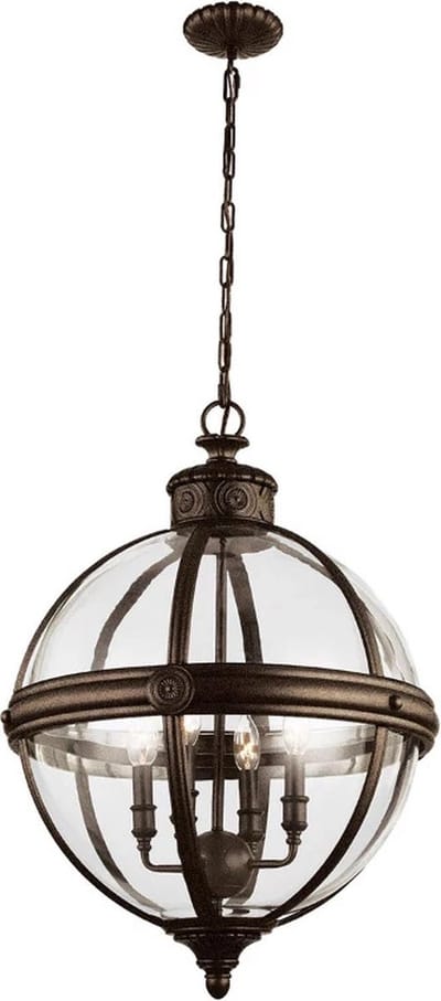 Bohemian Kroonluchter - Steady Lighting - Metaal - Bohemian - E14 - L: 49.8cm - Voor Binnen - Woonkamer - Eetkamer - Brons