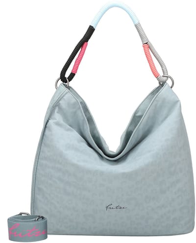 Fritzi aus Preußen Schoudertas Hobo Limited Leo Rainbow Sky Hobo Bag Leo Soft Blue Blauwgrijs