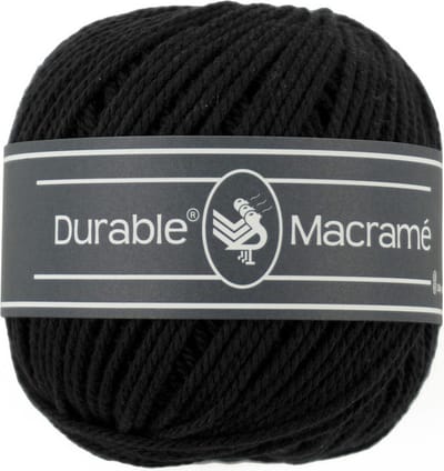 Durable Macramé - 325 black - Katoen Garen
