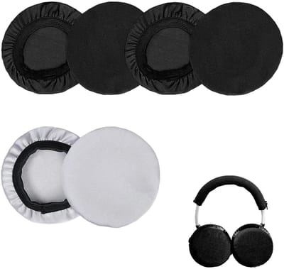 Dailygoods- Hoofdtelefoonhoezen Set van 6 - Rekbare/Elastische Covers - Wasbaar - Ademend - Geschikt voor Oorkussens 6-8,5 cm - Comfortabel voor Sport/Gaming - Oorkussenhoezen