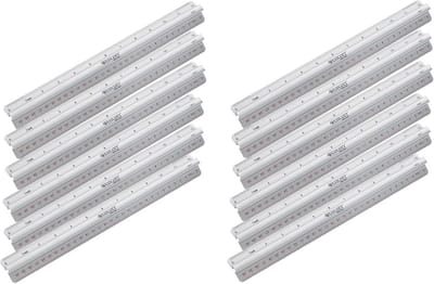 Aluminium liniaal met handgreep 30 cm - Dubbele schaal cm en inch - Veelzijdig voor school en creatieve projecten