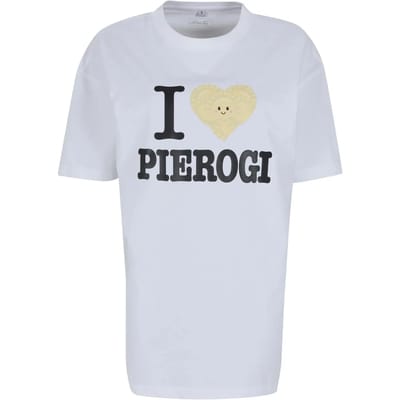 Dames-T-shirt oversized Miss Tee I Love Pierogi