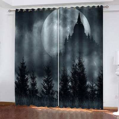 Parijs Olieverfschilderij Ontwerp Eiffeltoren in de Straten Dunne Gordijnen voor Woonkamer Slaapkamer Decor Te Koop 2 Stuks W50H60(CM)x2PCS&Grommet Top