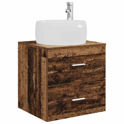 vidaXL - Wandgemonteerde - wastafel - van - een - meubel - Oud - hout