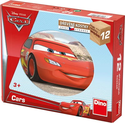 Houten blokken puzzel Cars - (6-in-1, 12 blokken)