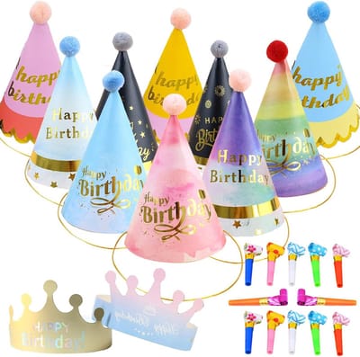 24-delige Kinderfeest Hoedenset, Papieren Kroon Hoeden, Feestdecoratie voor Verjaardagen en Familiebijeenkomsten