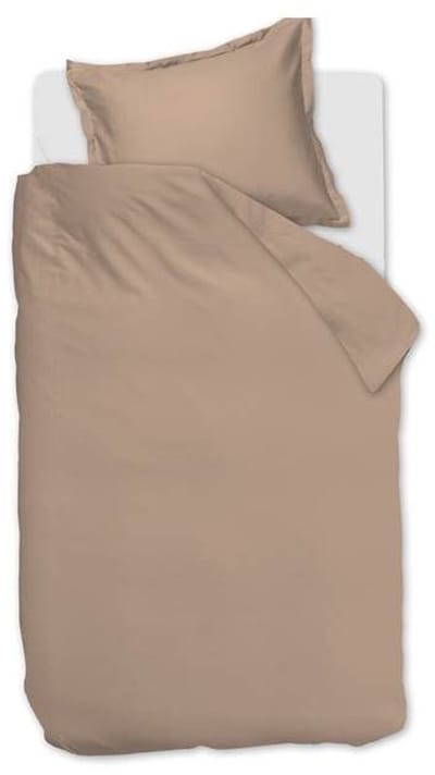 Snoozing Satin Uni Dekbedovertrek - Eenpersoons - 140x200/220 cm - Taupe