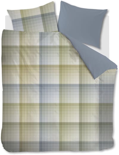 Beddinghouse Sil dekbedovertrek - Lits-Jumeaux - 240 x 200/220 cm - Blauw Groen