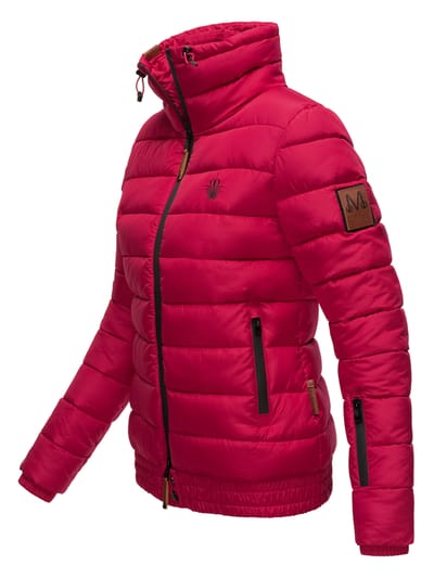 Marikoo dames gewatteerde jas Poisen met hoge kraag & teddyfleece zakken