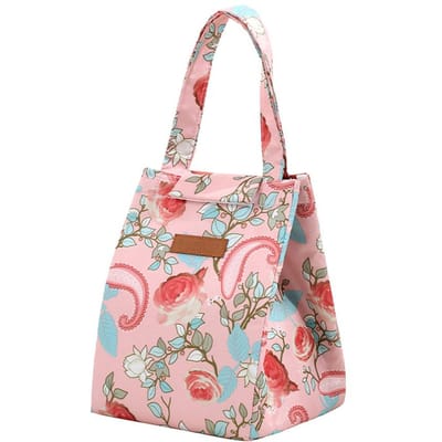 Sacs à déjeuner isothermes pour hommes et femmes, organiseur de boîte à déjeuner, sac isotherme étanche pour camping, nourriture, boissons, pique-nique, voyage rose